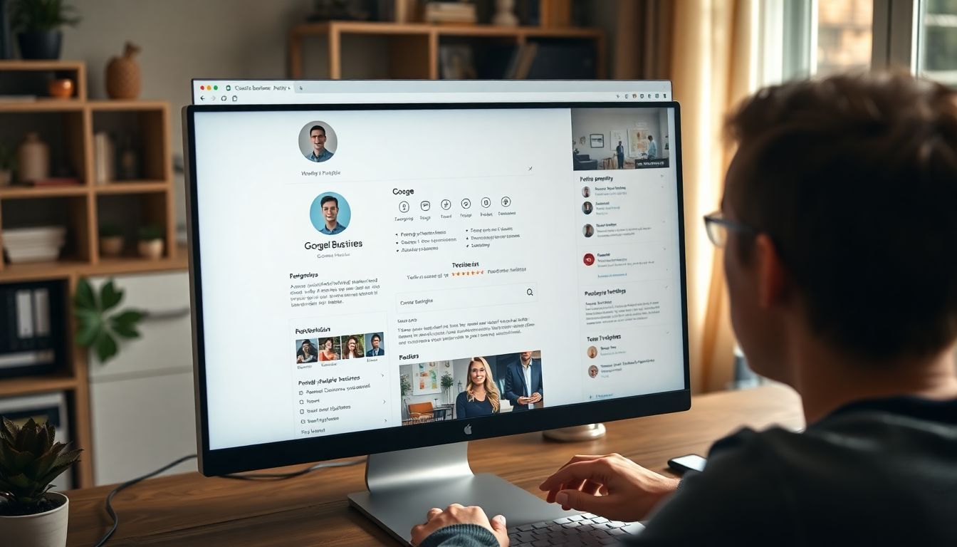 A well-organized Google Business Profile with positive customer reviews and images.